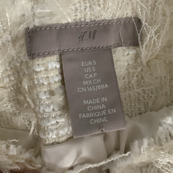 H&M Texture-weave Jacket cream Size S pocket - Picture 7 of 16